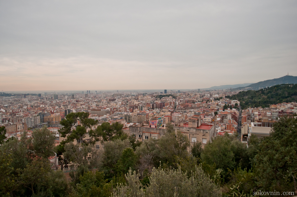 Вид на Барселону из Парка Гуэль