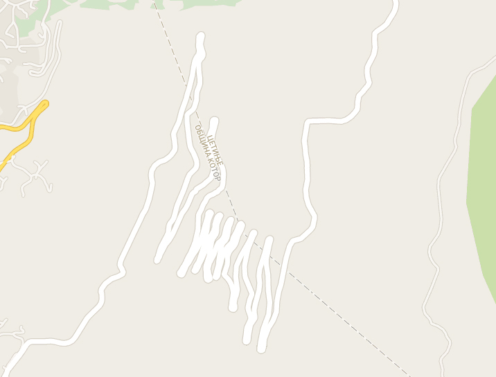 Извилистый серпантин с горы Ловчен к Котору