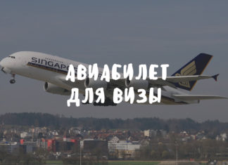 Авиабилет для получения визы
